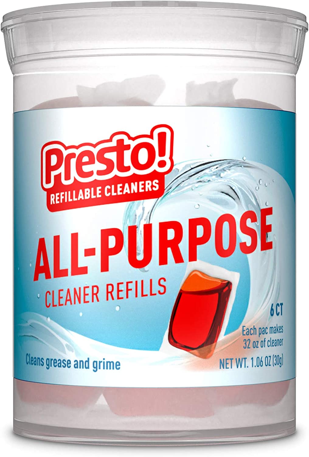 All-Purpose Cleaner Refills Safely cleans nonporous surfaces,