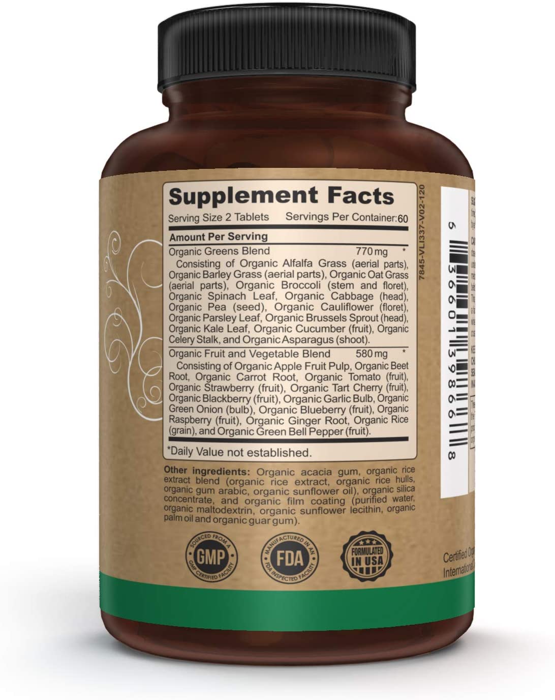 Pomona Wellness Super Greens Supplement, Full Of Superfood Vitamins & Minerals,