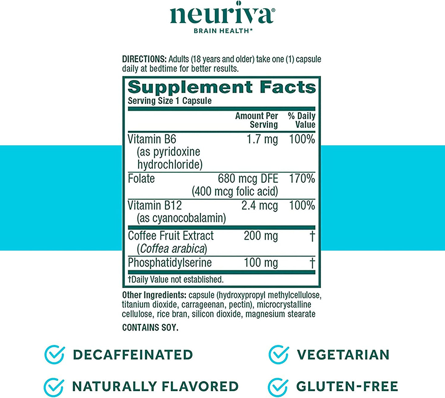 NEURIVA Plus Brain Supplement For Memory, Focus