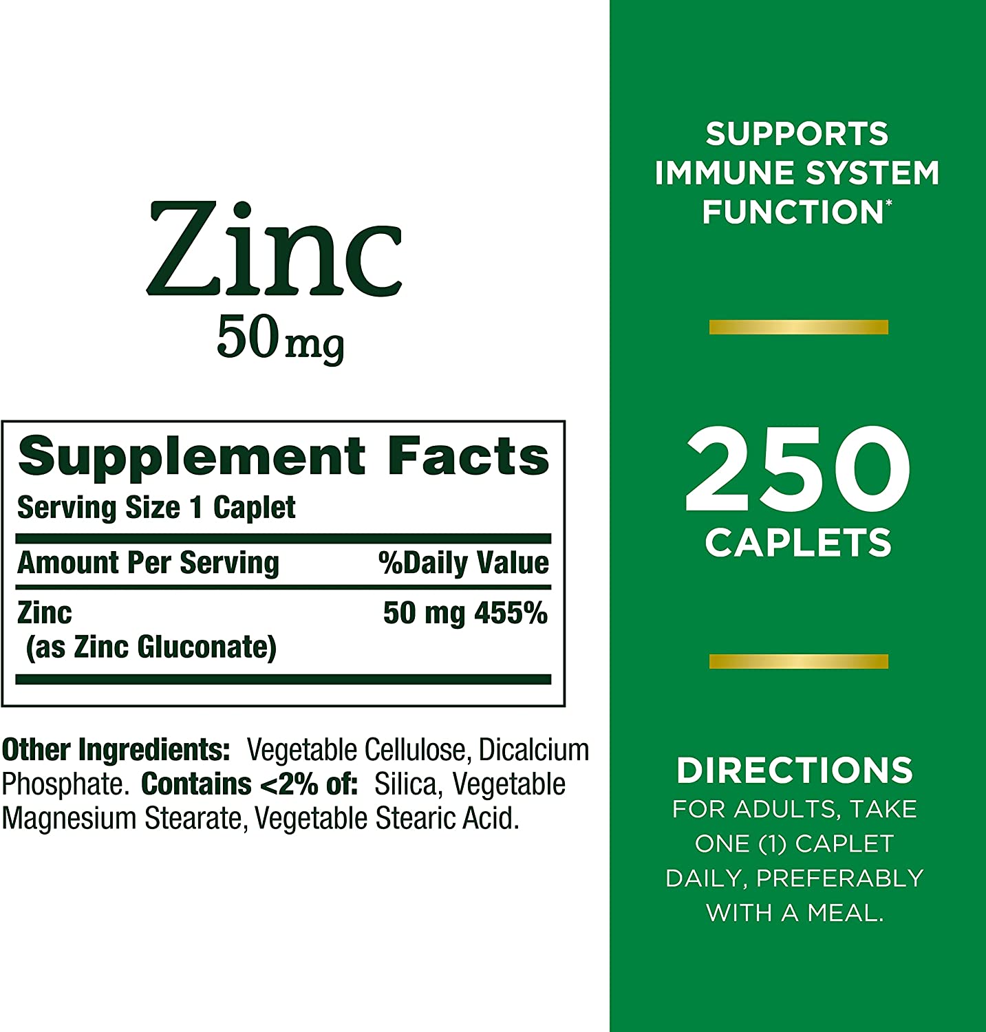 Nature’s Bounty Zinc 50mg, Immune Support