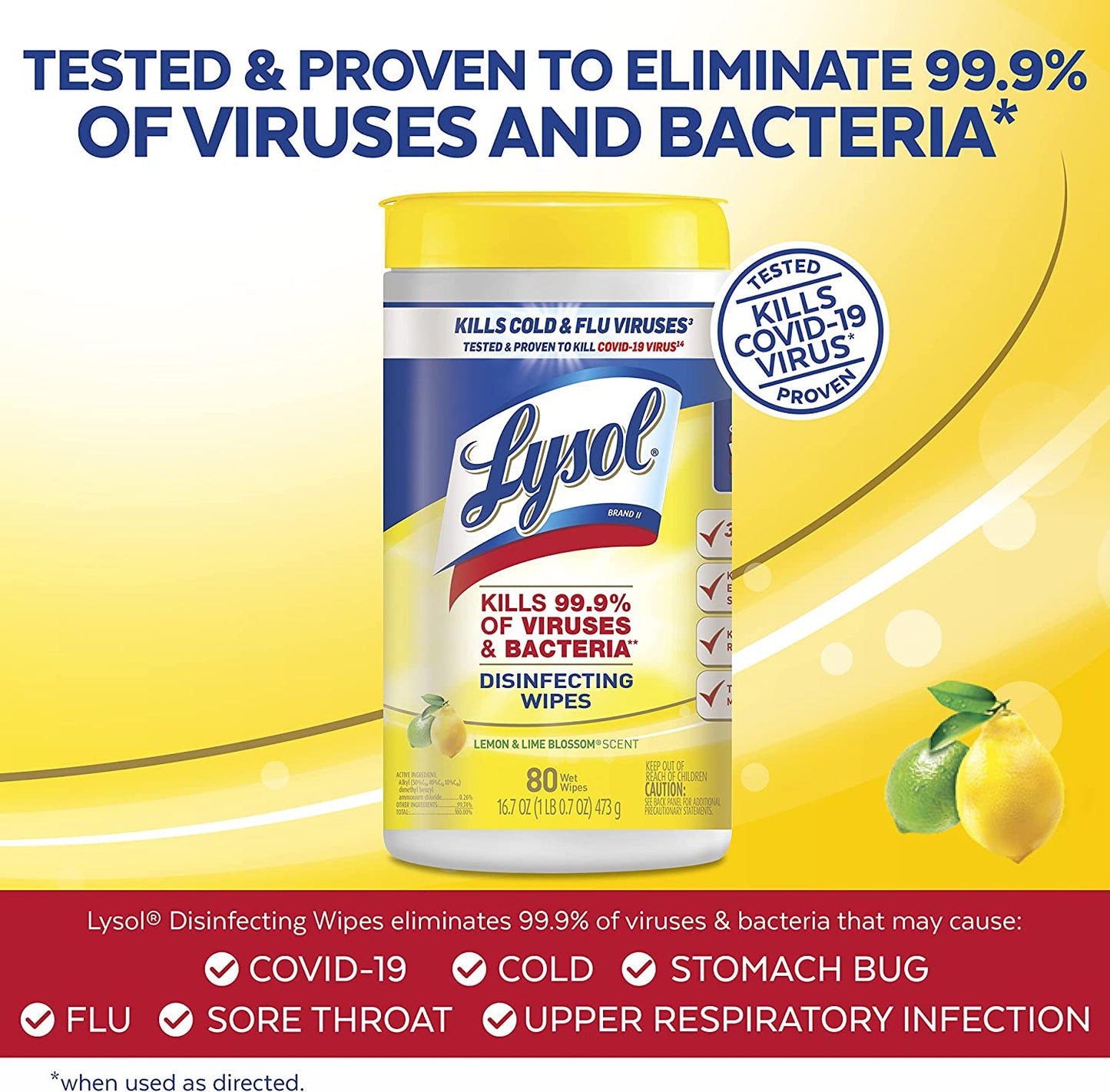 Lysol Disinfectant Wipes, Multi-Surface Antibacterial Cleaning Wipes