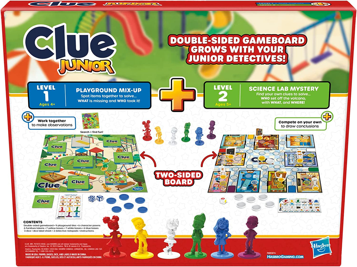 Clue Junior Game, 2-Sided Gameboard, 2 Games in 1