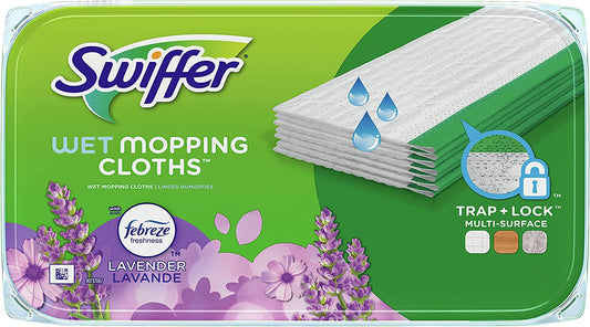 Swiffer Sweeper Wet Mopping Pad Refills for Floor Mop with Febreze Lavender Scent