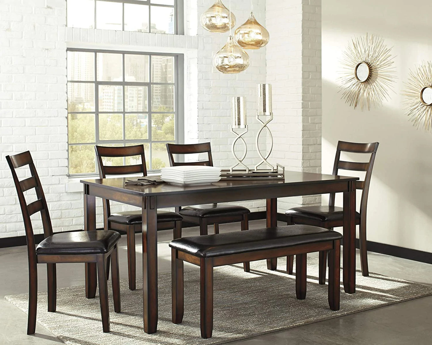 Signature Design by Ashley Coviar 6 Piece Dining Set,