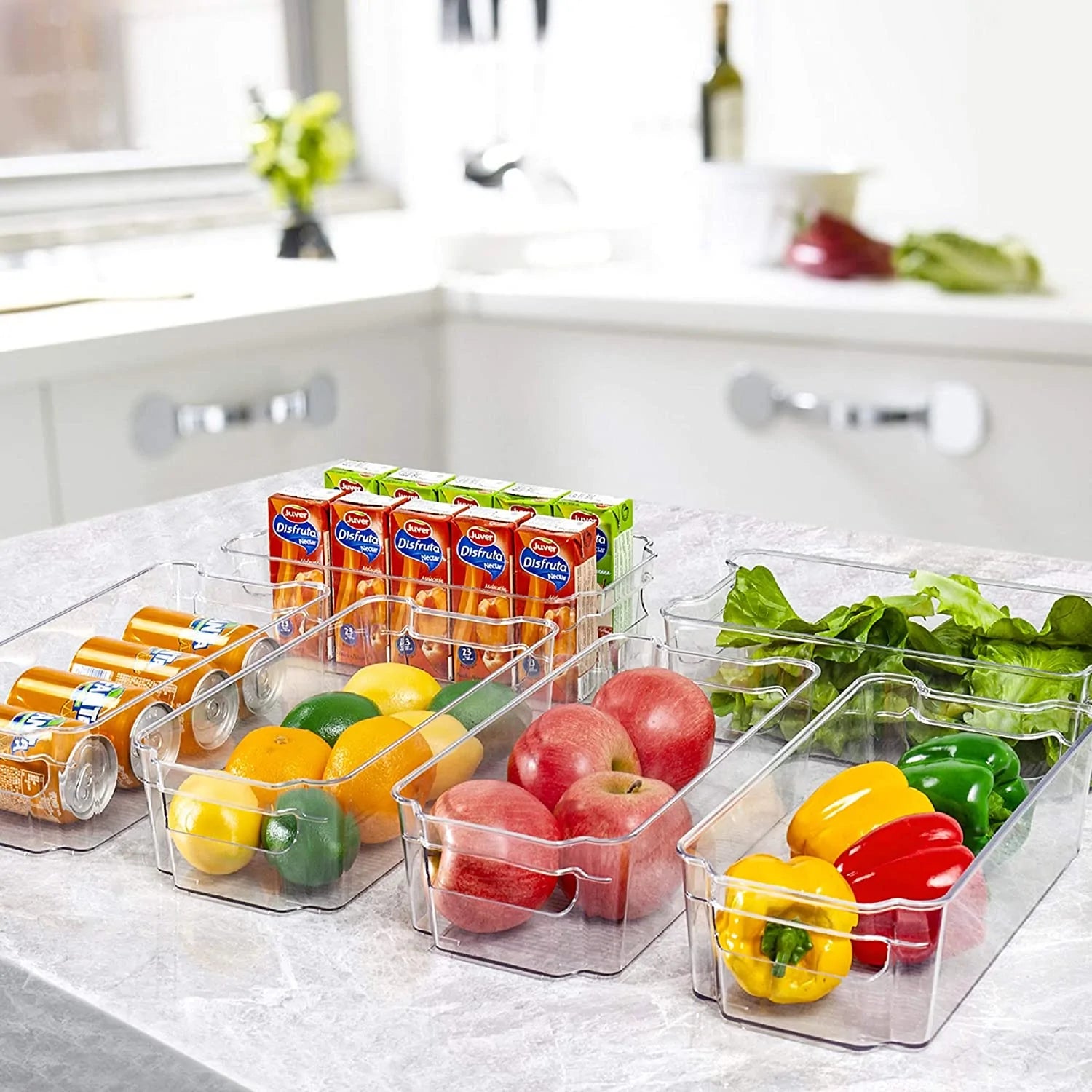 HOOJO Refrigerator Organizer Bins - 8pcs Clear Plastic Bins For Fridge –  ONYT