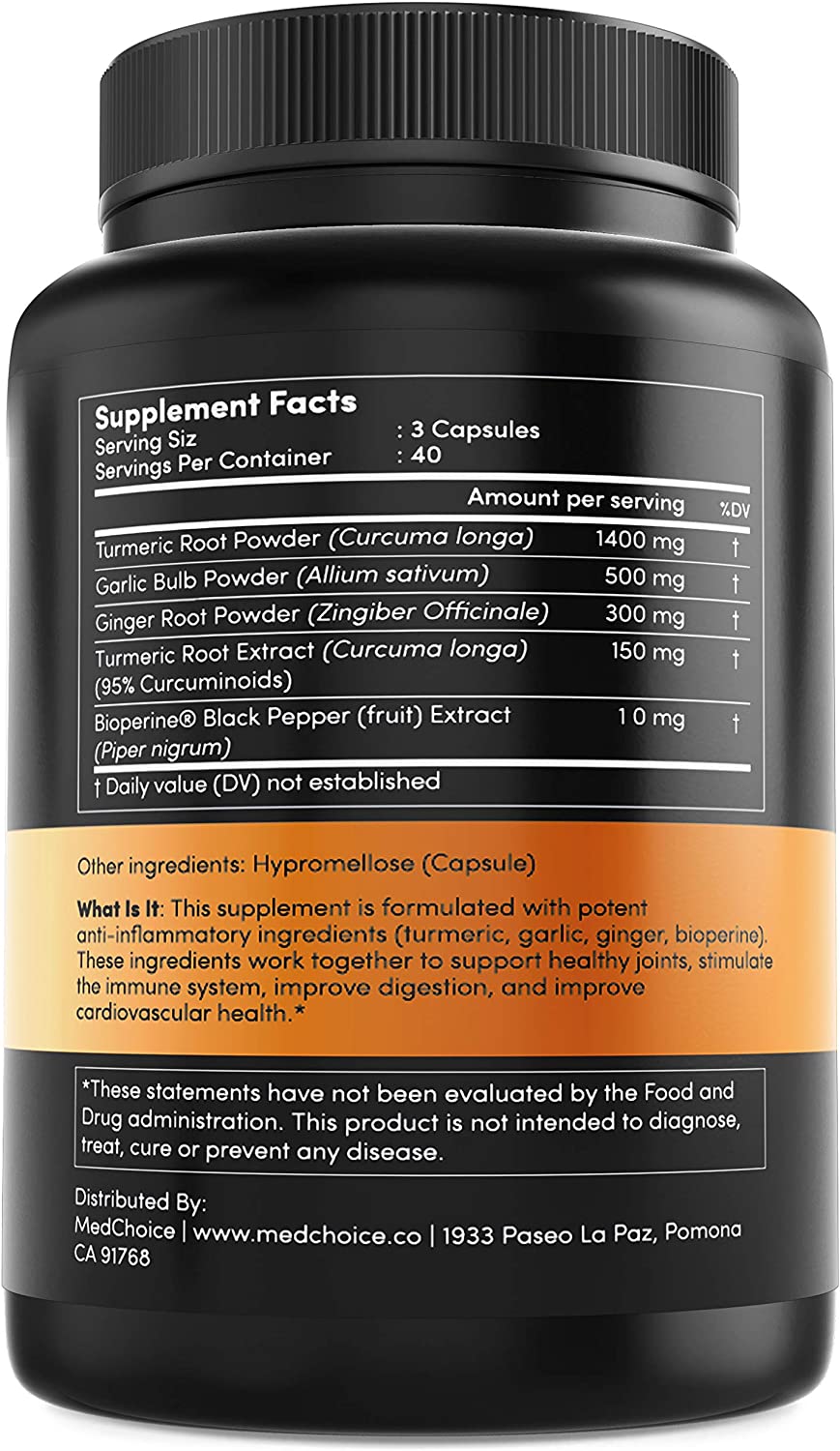 4-in-1 Turmeric Curcumin w Bioperine 2360mg (120 ct) | 95% Curcuminoids