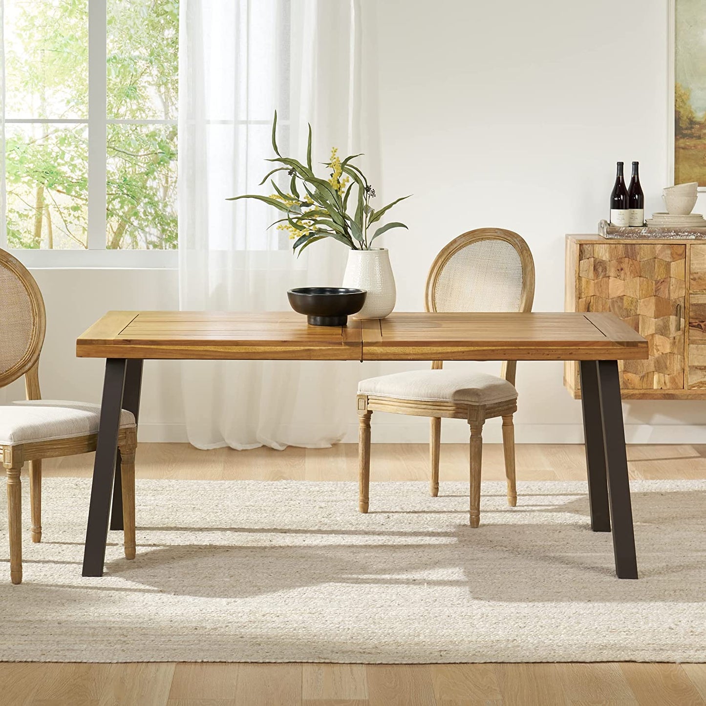 Christopher Knight Home Della Acacia Wood Dining Table,